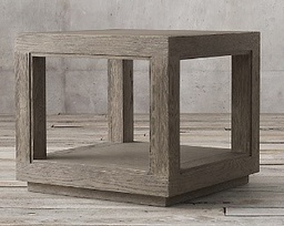[PbF050] Mesa lateral MEGHAN A 0,70 P 0,70 H 0,60, Fabricada en paraíso poro abierto, terminación patinado. * este producto es customizable *