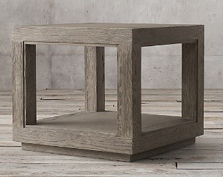 [PbF050] Mesa lateral MEGHAN A 0,70 P 0,70 H 0,60, Fabricada en paraíso poro abierto, terminación patinado. * este producto es customizable *