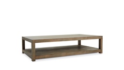 [PbF051] Mesa de centro MEGHAN grande A 2,00 P 1,00 H 0,45,Fabricada en paraiso poro abierto, terminación patinado. * este producto es customizable *
