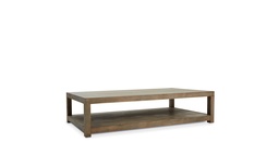[PbF052] Mesa de centro MEGHAN chica A 1,40 P 0,80 H 0,45, Fabricada en paraíso poro abierto, terminación patinado. * este producto es customizable *