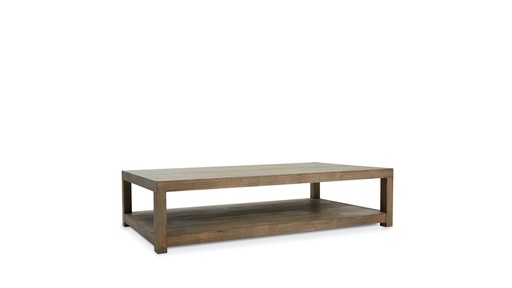 [PbF052] Mesa de centro MEGHAN chica A 1,40 P 0,80 H 0,45, Fabricada en paraíso poro abierto, terminación patinado. * este producto es customizable *