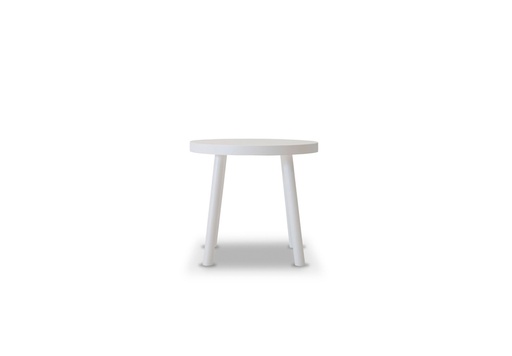 [PbF191] MESA DE JUEGOS DIARIO ByT A 0,55 P 0,55 H 0,50, Fabricado en madera de guindo con terminación en laqueado semimate color blanco *este producto no es customizable*