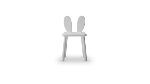 [PbF192] MINI SILLA CONEJO ByT  A 0,28 P 0,28 H 0,50, Fabricado en madera de guindo con terminación en laqueado semimate color blanco *este producto no es customizable*