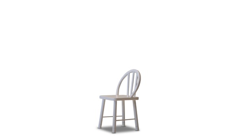 [PbF193] MINI SILLA RESPALDO TORNEADO ByT A 0,28 P 0,28 H 0,55, Fabricado en madera de guindo, laqueado semimate color blanco *este producto no es customizable*