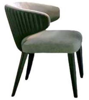 [SS.158] Silla Alaska con Matelasseado, Tela todo 2,10 mn,  Frente 1,50m   Atras 0,60m, Cuero Todo 4,70 m2 Frente 3,20m2  Atras 1,30m2, una silla moderna que combina sutilmente lineas rectas y curvas. Fabricada con madera de guindo laqueado semimate y tapizada (no incluye genero). **Este producto es 100% customizable.**