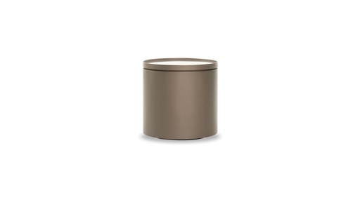 [ML.221] Mesa Lateral Puro, A 0,50 P 0,50 H 0,48, Estructura de madera laqueada Farben Metalizado y tapa de vidrio. **Este producto es customizable**