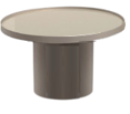 [ML.222] Mesa de Arrime Puro, A 0,60 P 0,60 H 0,40,  Estructura de madera laqueada Farben Metalizado y tapa de vidrio *Este producto no es customizable*