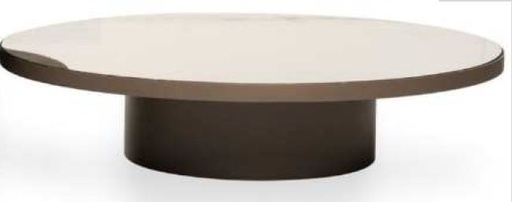 [ML.234] Mesa de Centro Puro Grande, A 1.00m H 0.25m. Estructura de madera laqueada Farben metalizado y tapa en Dekton Calacatta/Kelya. **Este producto es customizable**