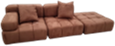 [SF.198] SOFA NUVOLA, Tela 20 m. A 3,00 P 1,00.  Estructura de madera maciza. Cinchas. resortes y poliester de distintas densidades garantizan la comodidad y durabilidad. Patas de madera maciza lustradas. *Este producto solo es customizable en el tapizado y medida de longitud*
