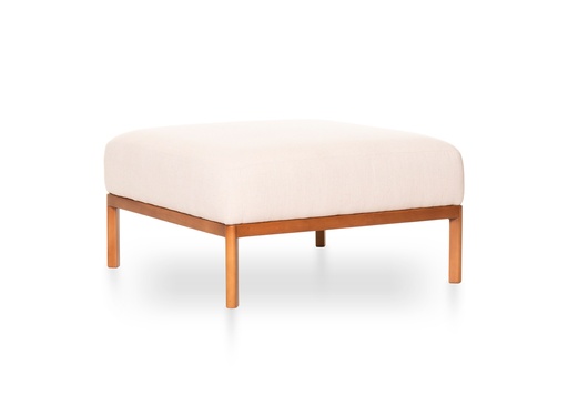 [BQ.093] BANQUETA GANTT GRANDE, Tela 2m, A 0,80 P 0,80 H 0,41, Fabricada íntegramente en madera de Lenga, con lustre semimate. Tapizada en Lino. Este producto forma parte de la colección G diseñada en conjunto con el estudio de arquitectura Leone Loray y fabricada por Fontenla