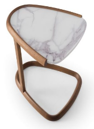 [ML.216] Mesa Auxiliar VogaTapa con  dekton, . Estructura fabricada en madera de tauarí y tapa de vidrio. Este producto no es customizable.