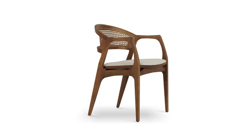[IM.0640] Silla Slow,Estructura fabricada en madera de tauarí y tapizada en tela rustica. *Este producto no es customizable*