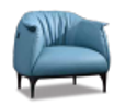 [IM.0535] Sillón Resia,Estructura robusta y confortable. Con patas de acero cromadas y tapizado en un exclusivo cuero premium. **Este producto no es customizable**