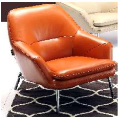 [IM.0557] Sillón Vezio, Estructura robusta y confortable. Con patas de acero cromado y tapizado en un exclusivo cuero premium en color Light Grey y black. Stock limitado.