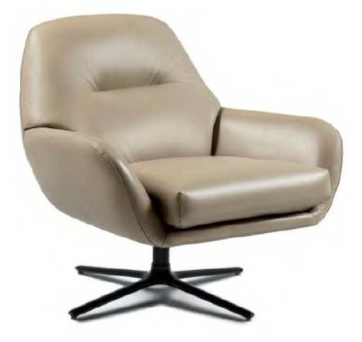 [IM.0601] Sillon Giratorio Vezio, Base giratoria metalica. Tapizado en cuero premium.. **Este producto no es customizable**