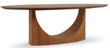 [IM.0659] Mesa de Comedor  Nuvola,Con un diseño innovador, se encuentra fabricada íntegramente en madera enchapada en cerezo reconstituido, con dos terminaciones, una en lustre natural y otra con terminación en color negro. *este producto no es customizable*