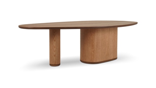 [IM.0661] Mesa de Comedor  Esencia, Fabricada en madera de guindo con base asimétrica y en lustre natural. *Este producto no es customizable*