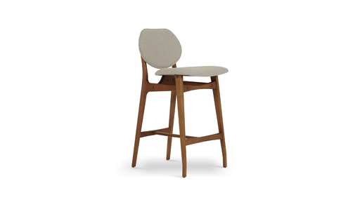 [IM.0641] Taburete Labbra, Estructura fabricada en madera de guindo. Terminación tapizado en género rustico. ** Este producto no es customizable **