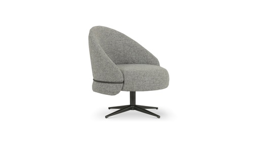 [IM.0644] Sillon Giratorio Hunter, Estructura giratoria de 360° realizada en acero inoxidable y tapizado en tela rustica *Este producto no es customizable*