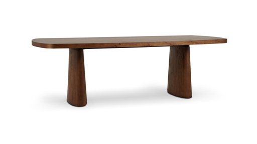[IM.0647] Mesa de Comedor  Labbra, Con diseño orgánico, fabricada en madera de tauari con lustre natural. *Este producto no es customizable*