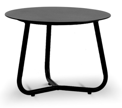 [IM.0628] Mesa Lateral Alta Saint Tropez. A 0.50 H 0.40m. Realizadas integramente en aluminio terminadas con pintura electroestática en color negro. *Este producto no es customizable*
