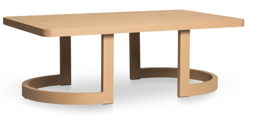 [EXT.70-217] MESA DE CENTRO BALI Fendi A 1,20 P 0,75 H 0,42, Estructura fabricada en aluminio con recubrimiento poliuretánico en terminación Fendi. Se recomienda no exponerlo a la intemperie de manera directa cuando no esté en uso. De lo contrario se deberá utilizar una funda protectora