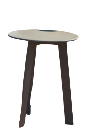 [EXT.70-233] Mesa lateral Creta. A 0,40 m P 0,40 m H 0,50 m. Estructura fabricada en aluminio con recubrimiento poliuretánico en terminación color azul marino o cinza. **Este producto no es customizable**